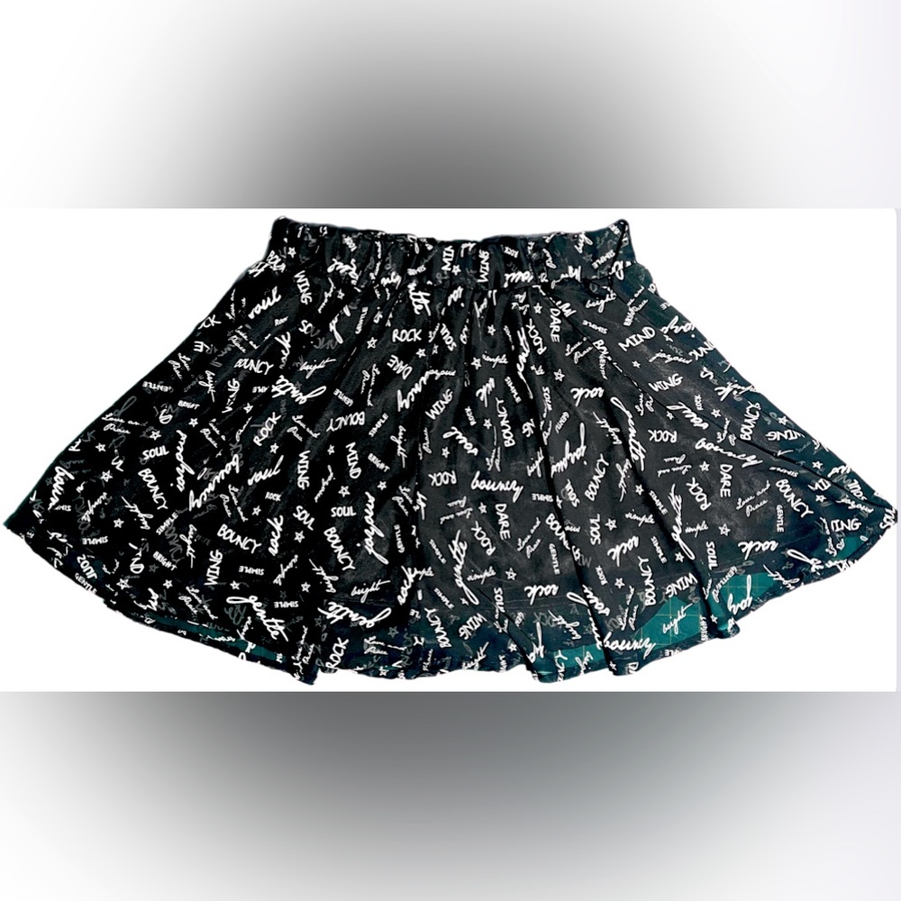 C.O.L.Z.A Women’s Black Sheer Scribble Skirt, Small